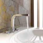 Rubinetteria di Design Moderno per Lavabo Bagno a 3 Fori in Metallo- Etto Viadurini