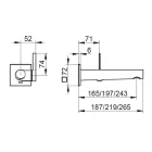 Rubinetteria Incasso a Parete da Lavabo Design Integrato 3 Misure - Erkole
 Viadurini