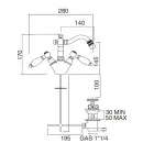 Rubinetto Bidet Monoforo Classico con Leve in Ottone Artigianale - Noriana Viadurini