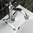 Rubinetto Bidet Monoforo Classico con Leve in Ottone Artigianale - Noriana Viadurini