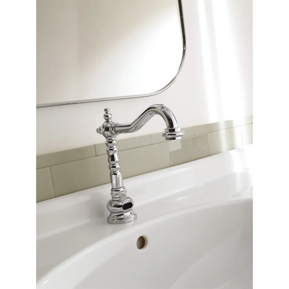 Rubinetto Elettronico Monoforo per Lavabo Stile Classico in Ottone - Noriana Viadurini