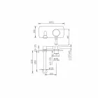 Rubinetto Miscelatore a Muro a Piastra Unica di Design Made in Italy - Neno Viadurini