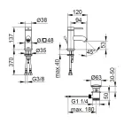 Rubinetto Miscelatore Monocomando Lavabo Ottone Design Rotondo - Antilio Viadurini