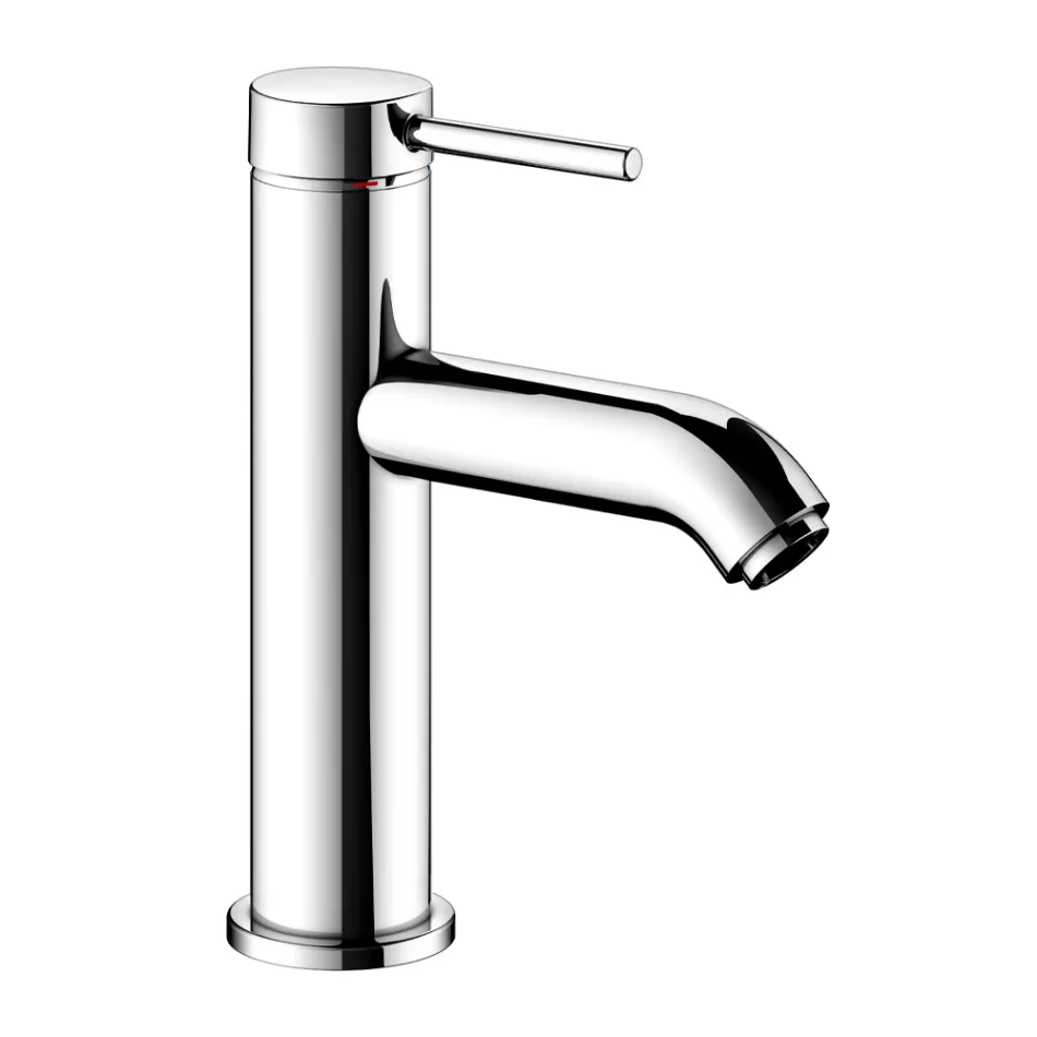 Rubinetto Miscelatore Monocomando Lavabo Ottone Design Rotondo - Antilio Viadurini