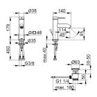 Rubinetto Miscelatore Monocomando Lavabo Ottone Design Rotondo - Antilio Viadurini
