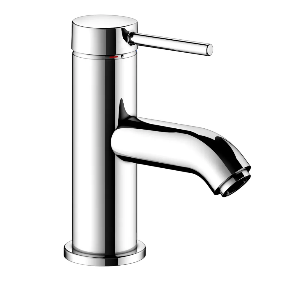 Rubinetto Miscelatore Monocomando Lavabo Ottone Design Rotondo - Antilio Viadurini