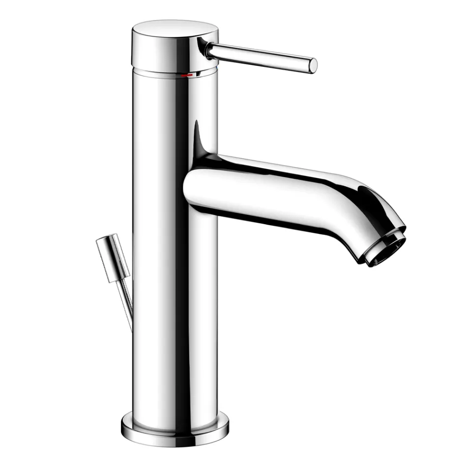 Rubinetto Miscelatore Monocomando Lavabo Ottone Design Rotondo - Antilio Viadurini