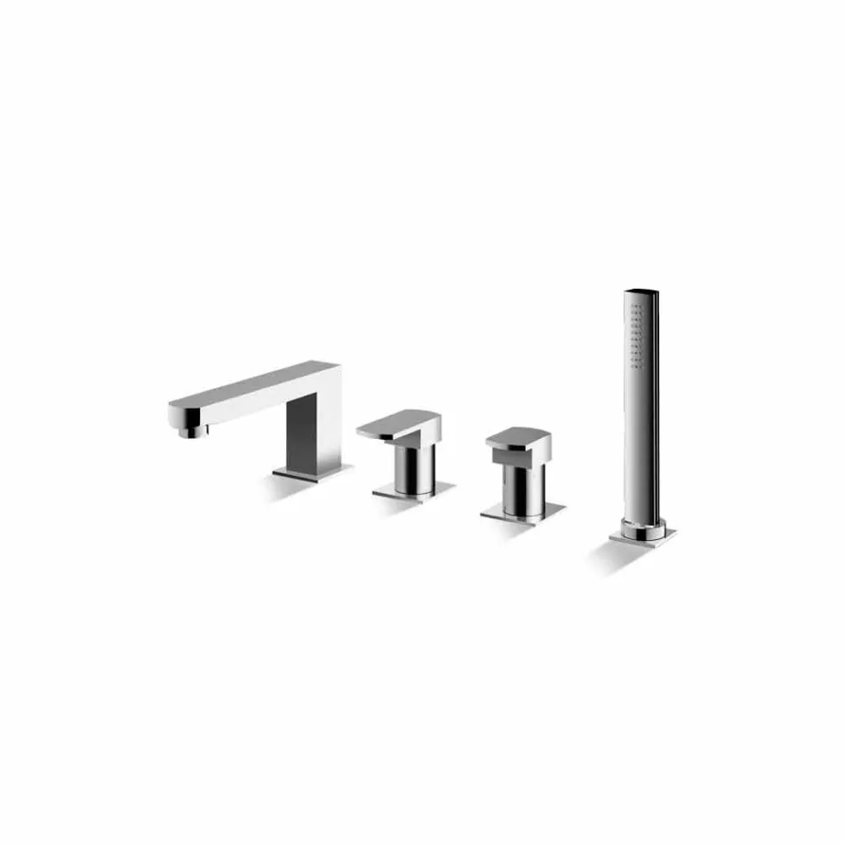 Rubinetto Miscelatore per Bordo Vasca in Ottone Cromato Made in Italy - Sika Viadurini