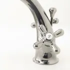 Rubinetto Monoforo Lavabo Bagno in Ottone con Scarico Stile Classico - Ercolina Viadurini