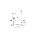 Rubinetto Monoforo per Lavabo Bagno in Ottone con Scarico Made in Italy - Lisca Viadurini