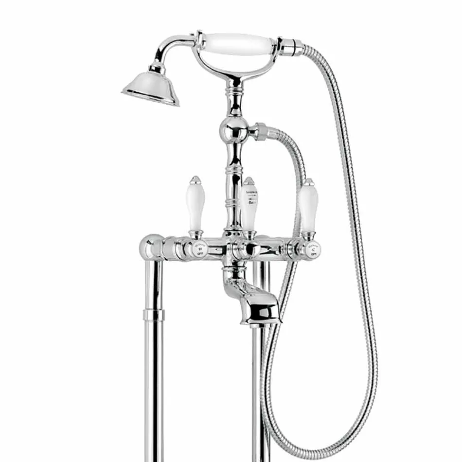 Rubinetto per Vasca Bagno in Ottone Classico Made in Italy - Riko Viadurini