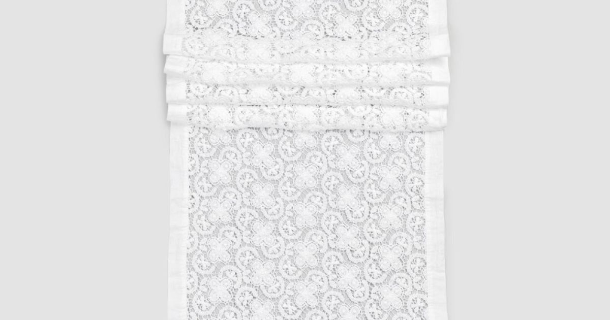 Pizzo Bianco In Cotone Altezza Cm 13 Bordi | Vendita Online Semprini - Foto 12