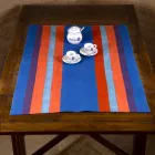 Runner d’Arte Italiana Prodotto e Dipinto a Mano in Canapa Pezzo Unico - Marchi Viadurini