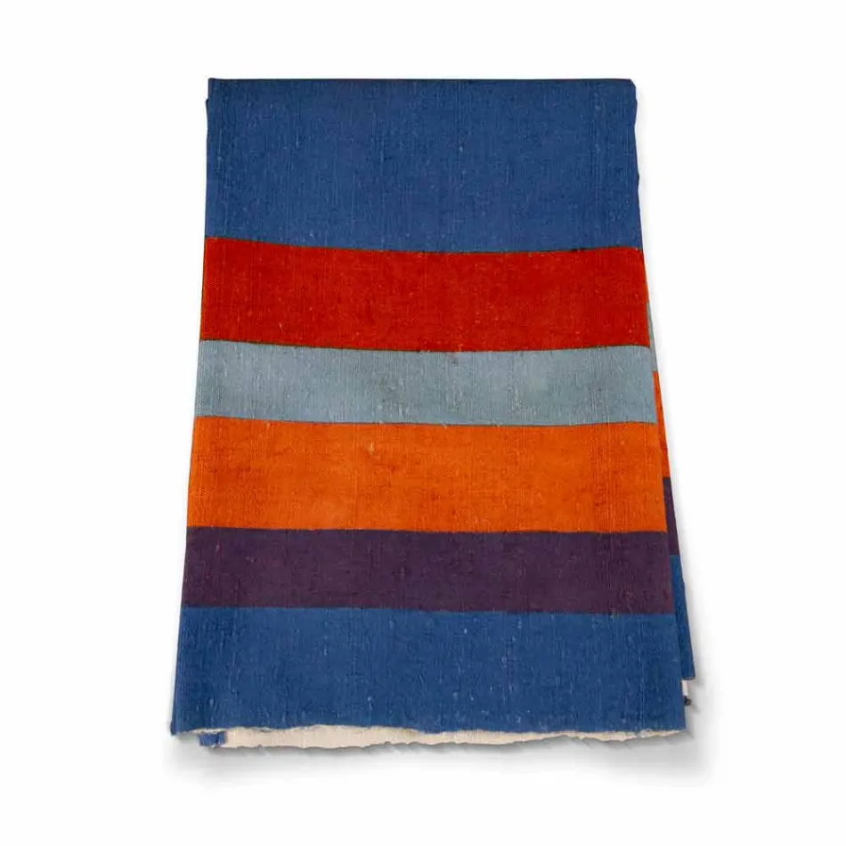 Runner d’Arte Italiana Prodotto e Dipinto a Mano in Canapa Pezzo Unico - Marchi Viadurini