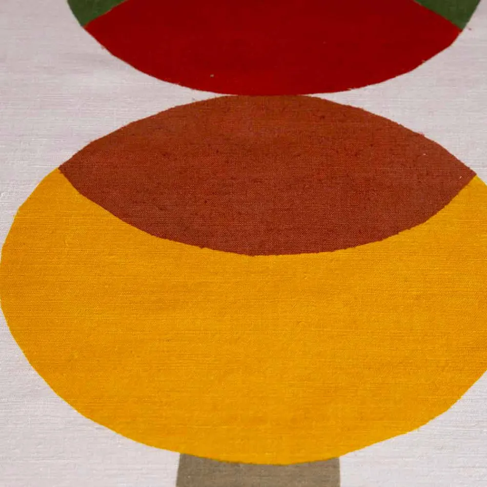 Runner in Canapa d’Artigianato Italiano Dipinto a Mano Pezzo Unico - Marchi Viadurini