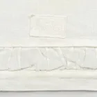 Runner in Lino Pesante Bianco Naturale con Goffratura Lusso Italiano - Limao   Viadurini