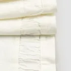 Runner in Lino Pesante Bianco Naturale con Goffratura Lusso Italiano - Limao   Viadurini