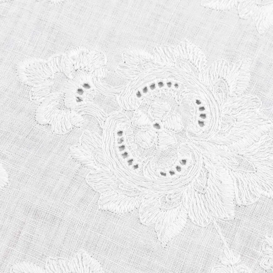 Runner per Tavolo 100% Lino con Ricamo Design di Lusso Italiano - Giuggiolo Viadurini