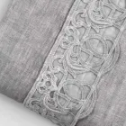 Sacco Contenitore Copripiumone in Lino con Pizzo Sinergia e Bottoni - Energis Viadurini