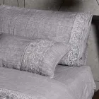 Sacco Contenitore Copripiumone in Lino con Pizzo Sinergia e Bottoni - Energis Viadurini