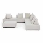 Salotto Angolare per Esterno di Design Moderno in Tessuto Homemotion - Benito Viadurini