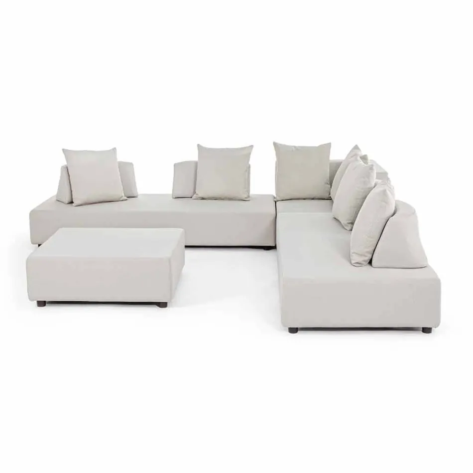 Salotto Angolare per Esterno di Design Moderno in Tessuto Homemotion - Benito Viadurini