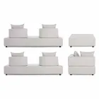 Salotto Angolare per Esterno di Design Moderno in Tessuto Homemotion - Benito Viadurini