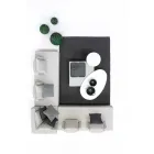 Salotto Angolare per Esterno di Design Moderno in Tessuto Homemotion - Benito Viadurini