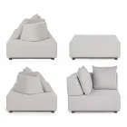 Salotto Angolare per Esterno di Design Moderno in Tessuto Homemotion - Benito Viadurini