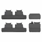 Salotto Angolare per Esterno di Design Moderno in Tessuto Homemotion - Benito Viadurini