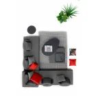 Salotto Angolare per Esterno di Design Moderno in Tessuto Homemotion - Benito Viadurini