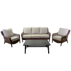 Salotto Composto da 2 Poltrone, 1 Divano e 1 Tavolino - Ombrellone Viadurini