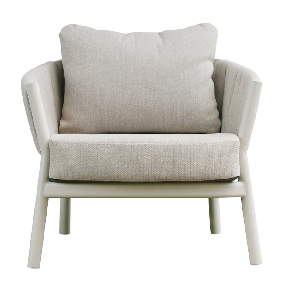 Salotto Composto da 2 Poltrone, 1 Divano e 2 Tavolini in Alluminio - Fusion Viadurini