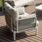 Salotto Composto da 2 Poltrone, 1 Divano e Tavolino in Alluminio - Symphony Viadurini