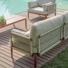 Salotto Composto da 2 Poltrone, 1 Divano e Tavolino in Alluminio - Symphony Viadurini