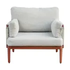 Salotto Composto da 2 Poltrone, 1 Divano e Tavolino in Alluminio - Symphony Viadurini