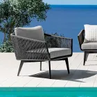 Salotto Composto da Divano 2 o 3 Posti, Poltrone e Tavolino - Elios Viadurini