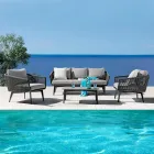 Salotto Composto da Divano 2 o 3 Posti, Poltrone e Tavolino - Elios Viadurini