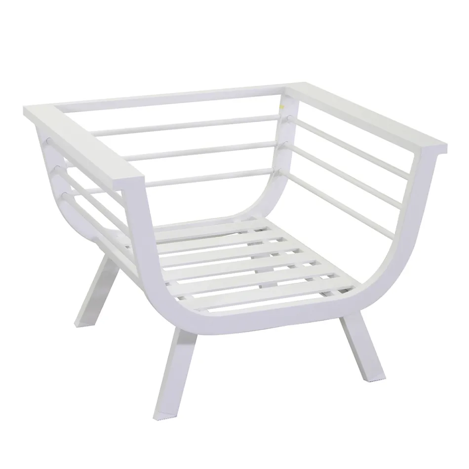 Salotto da Esterno Composto da 1 Divano 3 Posti, 2 Poltrone e 1 Tavolino - Righello Viadurini