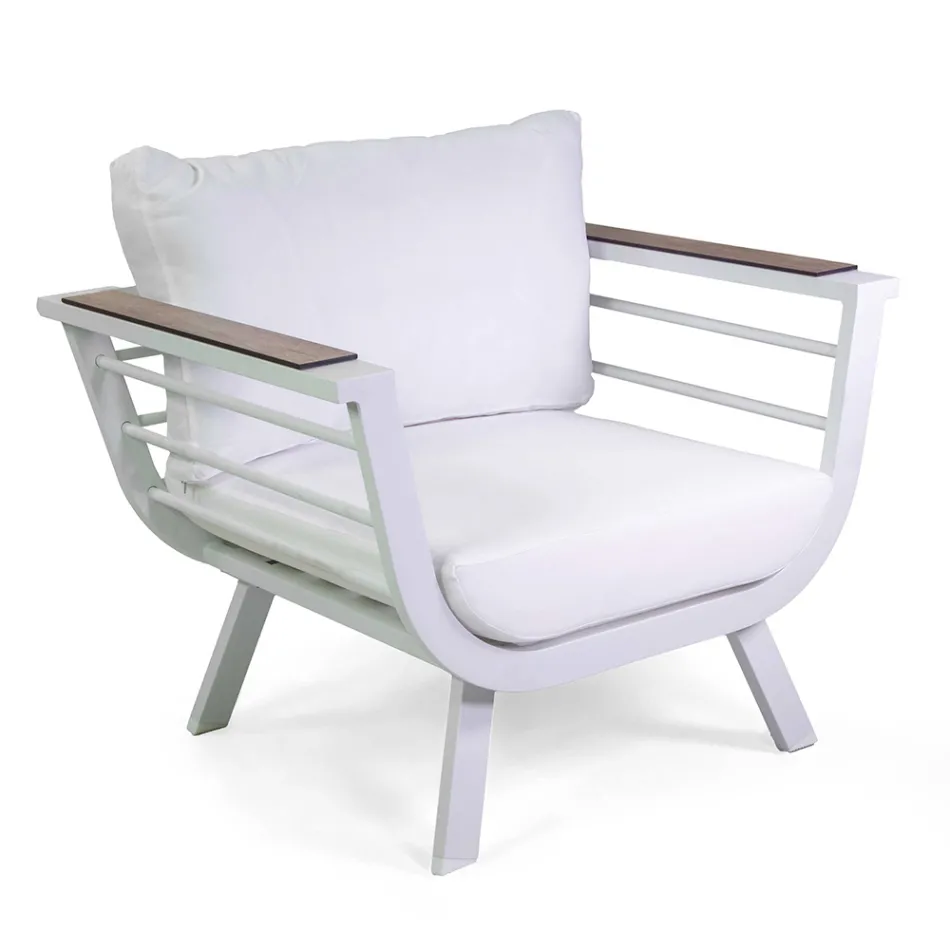 Salotto da Esterno Composto da 2 Poltrone e 1 Tavolino in Alluminio - Righello Viadurini