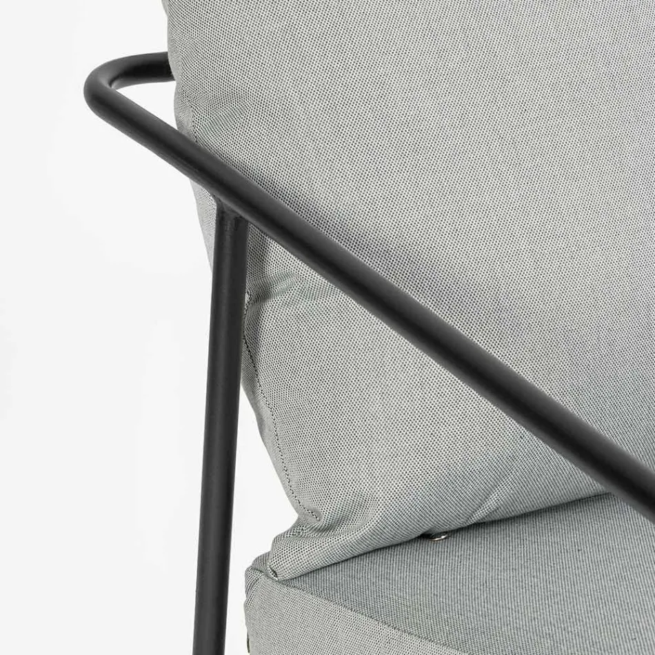 Salotto da Esterno con 1 Divano, 2 Poltrone e 2 Tavolini in Acciaio - Prefer Viadurini