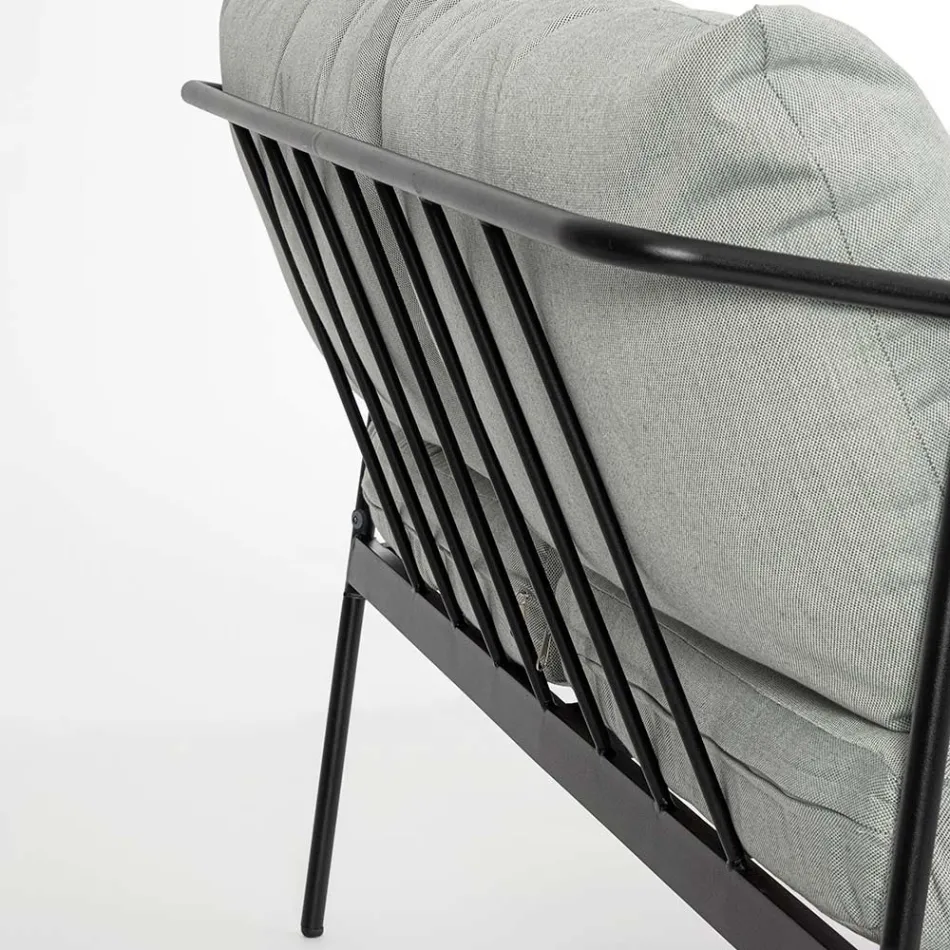 Salotto da Esterno con 1 Divano, 2 Poltrone e 2 Tavolini in Acciaio - Prefer Viadurini