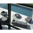 Salotto da Esterno con Divano e 2 Poltrone in Tessuto Made in Italy - Suki Viadurini