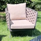 Salotto da Esterno con Divano, Poltrona e Tavolino Rettangolare - Dandelium Viadurini