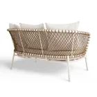 Salotto da Esterno con Struttura in Alluminio e Schienale in Corda - Skyline Viadurini