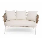 Salotto da Esterno con Struttura in Alluminio e Schienale in Corda - Skyline Viadurini