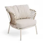 Salotto da Esterno con Struttura in Alluminio e Schienale in Corda - Skyline Viadurini