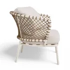 Salotto da Esterno con Struttura in Alluminio e Schienale in Corda - Skyline Viadurini