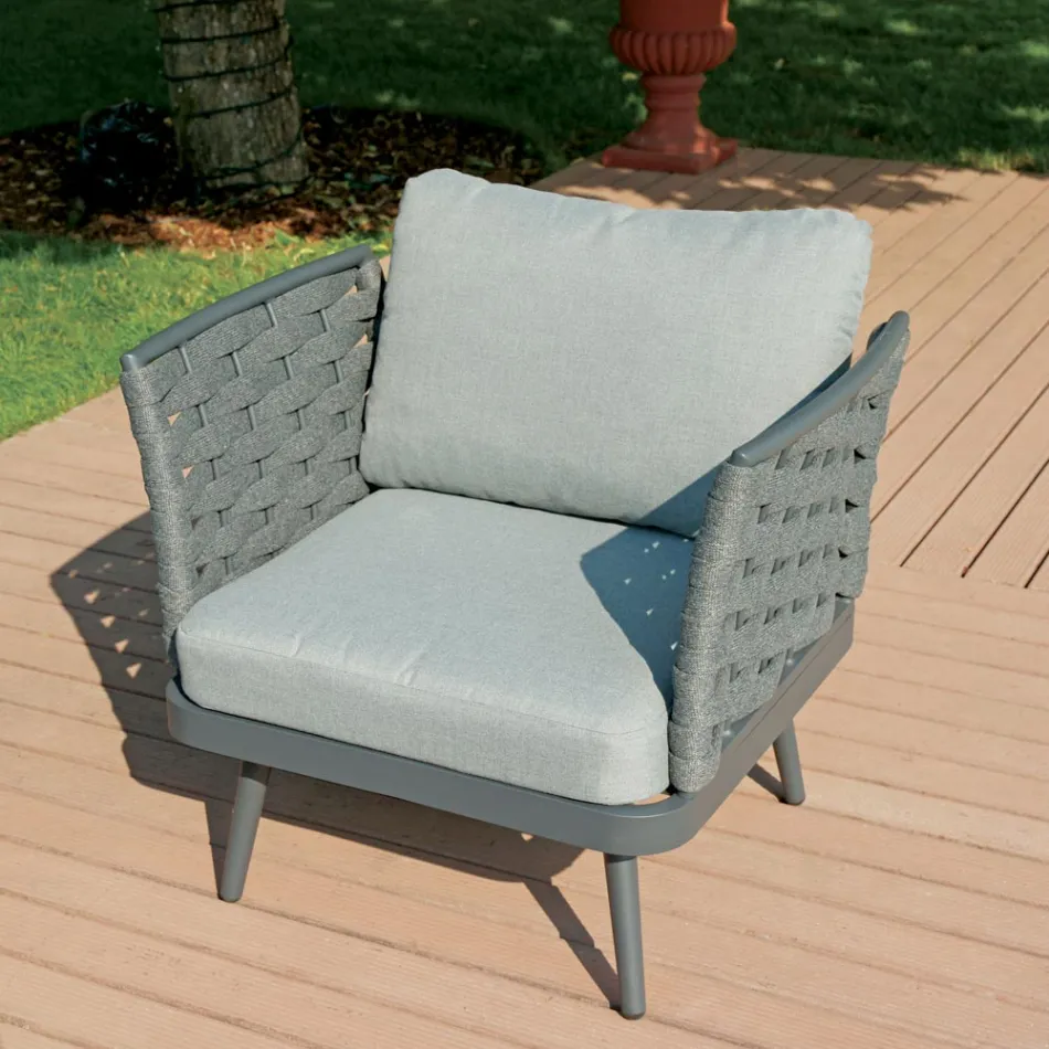 Salotto da Esterno con tavolino in Alluminio di Diversi Colori - Harmony Viadurini