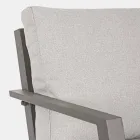 Salotto da Esterno in Alluminio con Cuscini Rivestiti in Tessuto - Armonia Viadurini